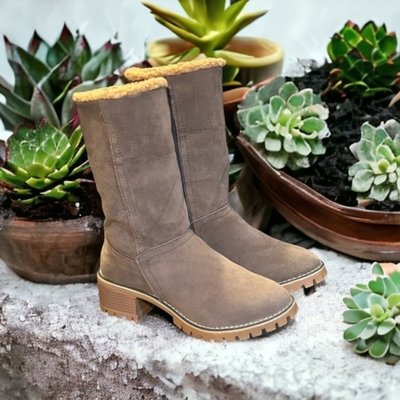 Shoes - Faux suede fur lined‎ boots NWOT